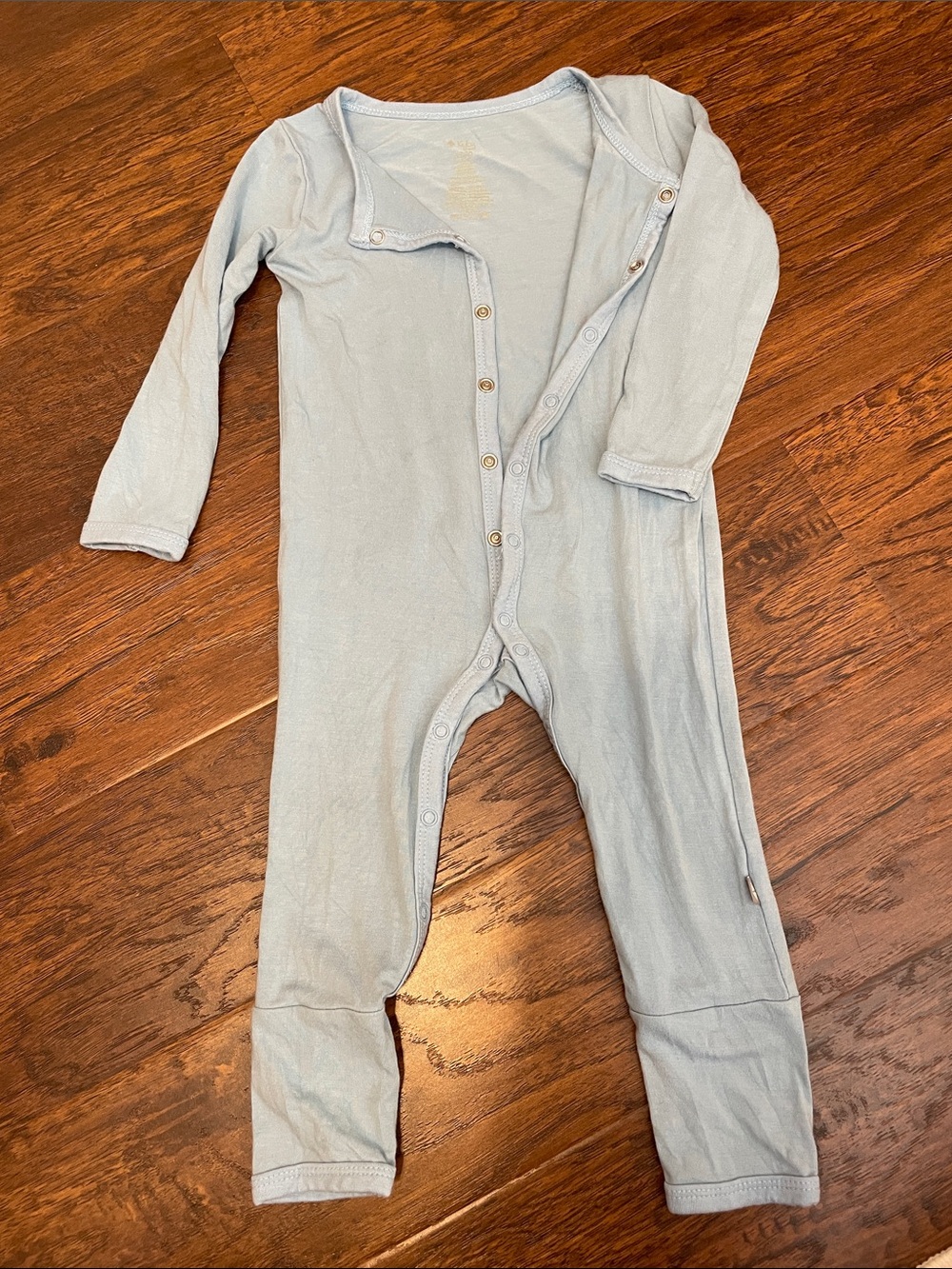Kyte BABY Light Blue Long-Sleeve Snap One-Piece